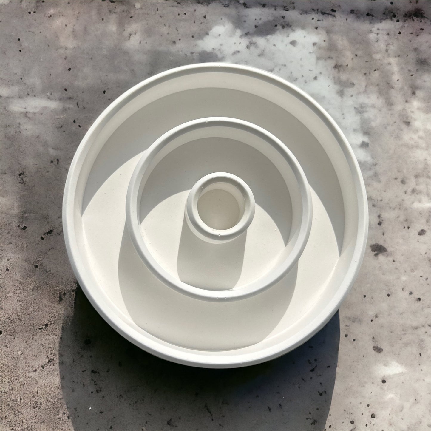 Gypsum ceramic candle holder