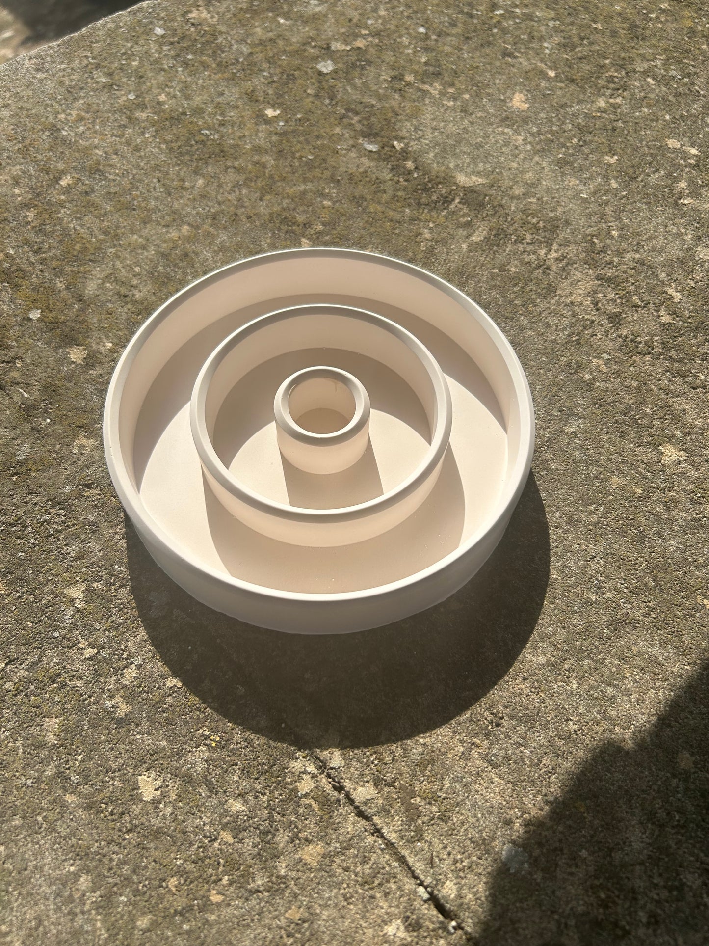 Gypsum ceramic candle holder