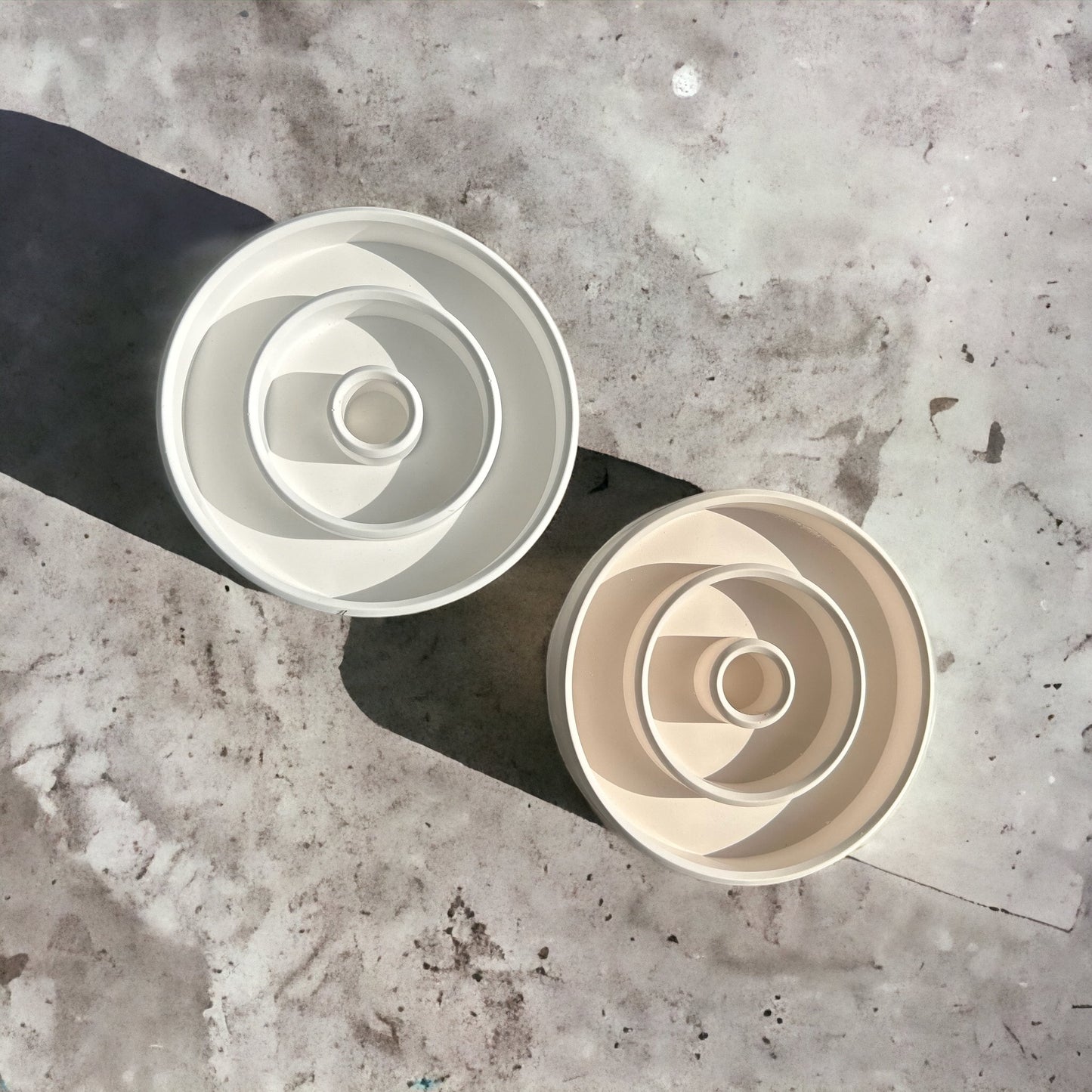 Gypsum ceramic candle holder