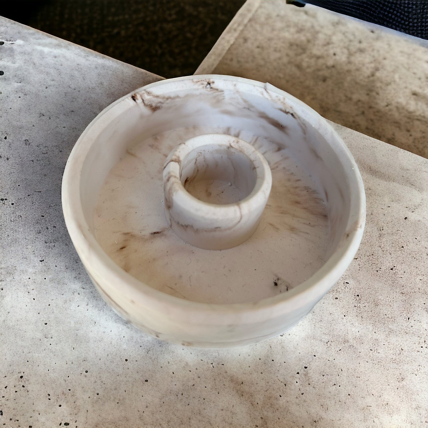 Gypsum ceramic candle holder