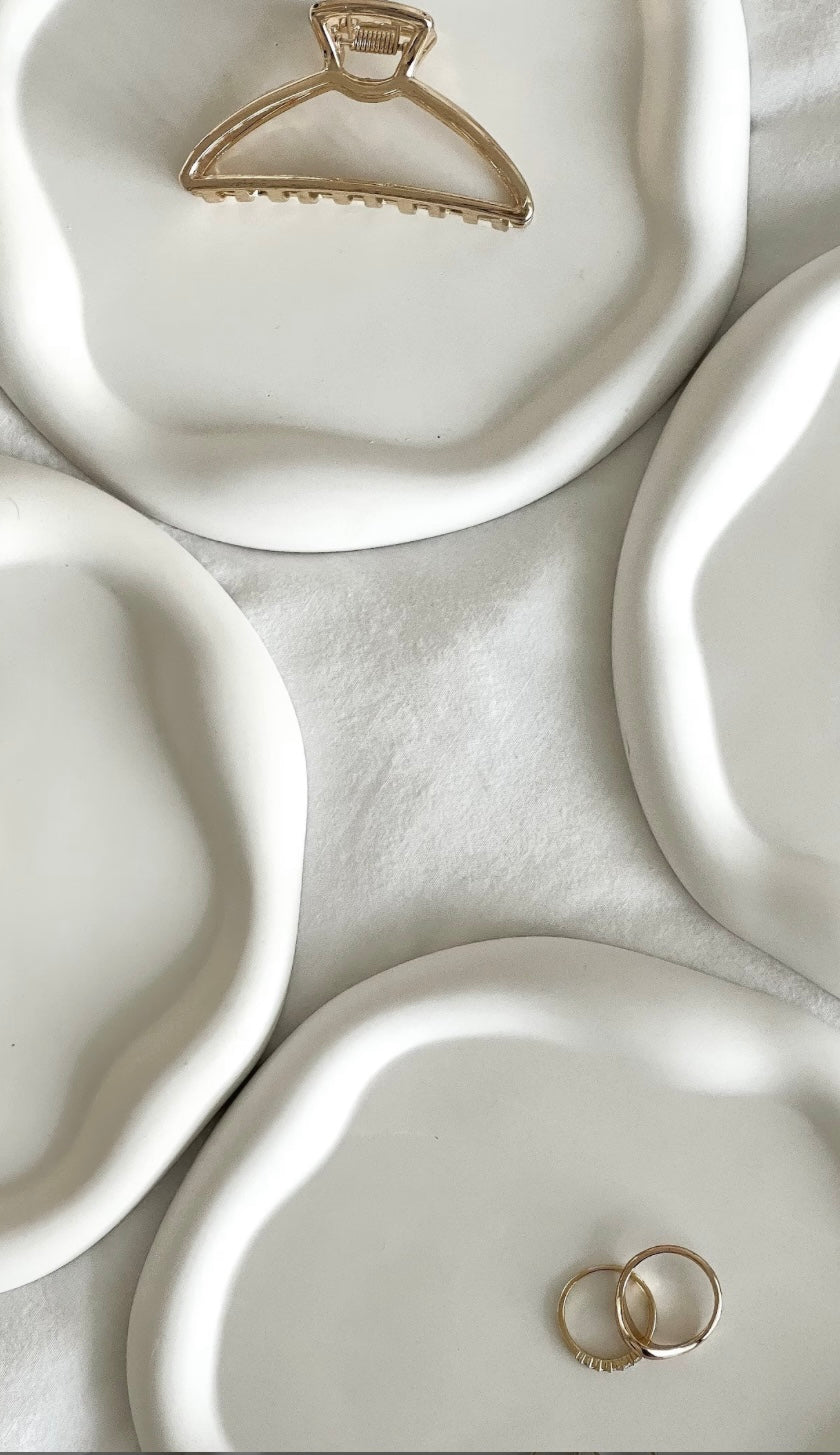 Irregular Cloud & Oval ceramic gypsum Tray