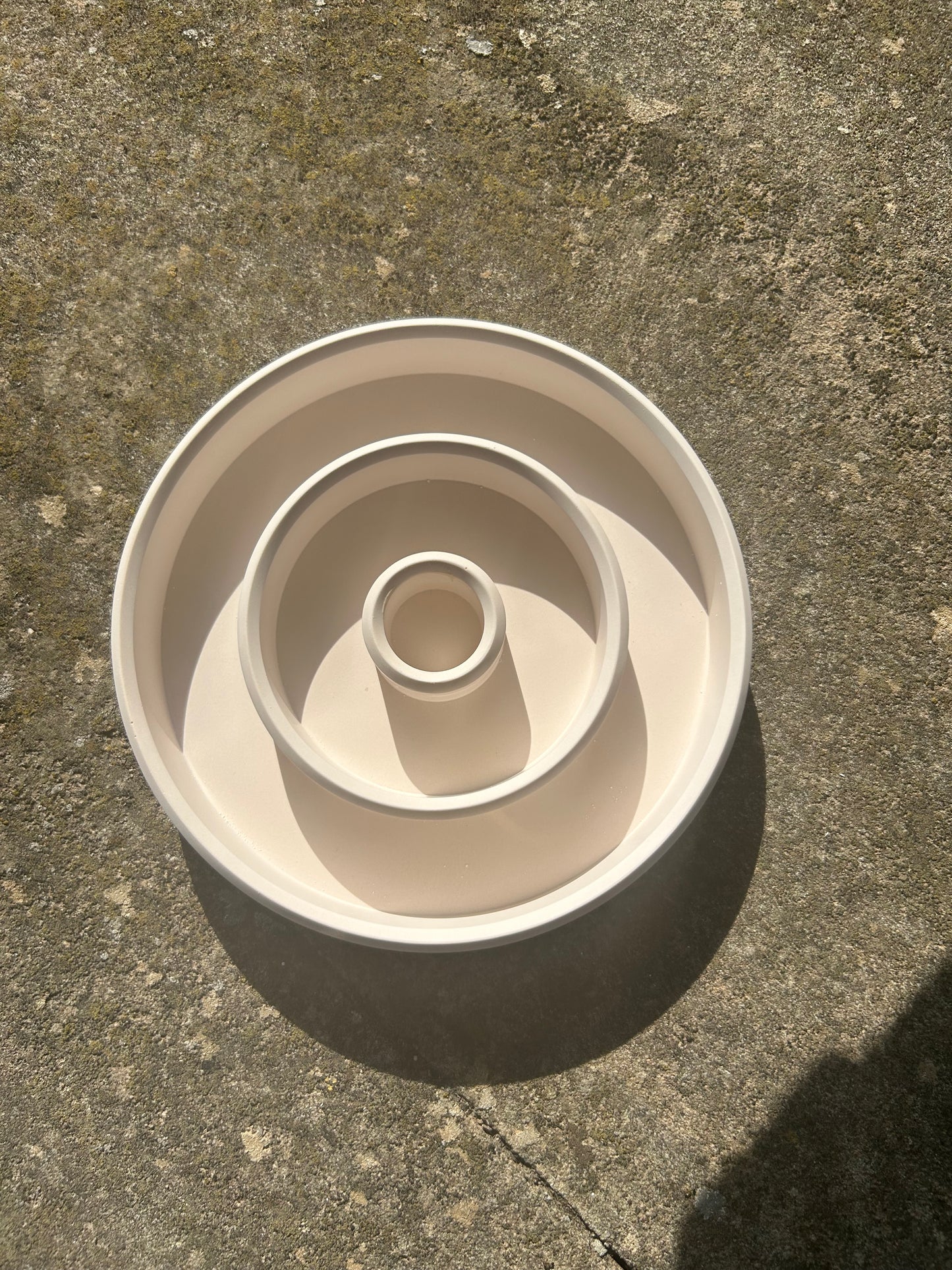 Gypsum ceramic candle holder